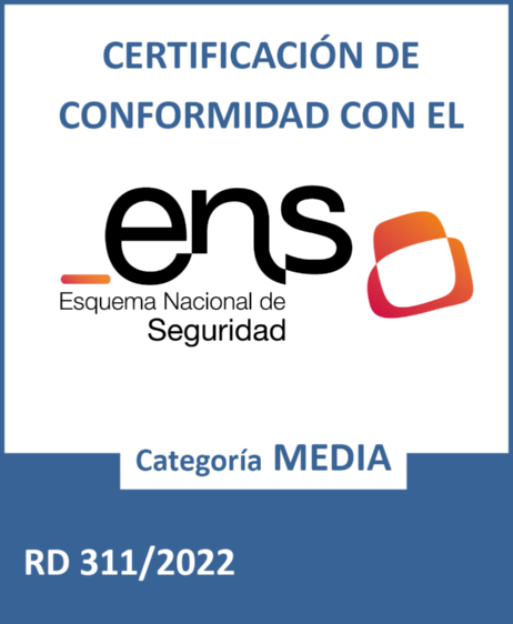 Imagen del Distintivo ENS certificación media